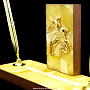 Настольный набор из янтаря "Георгий Победоносец", фотография 5. Интернет-магазин ЛАВКА ПОДАРКОВ