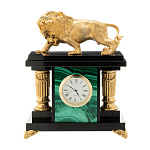 Часы настольные из натурального камня "Лев"