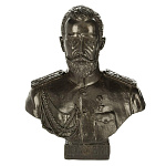 0036928 Бронза. БЮСТ "НИКОЛАЙ ВТОРОЙ" выс. 17,5см