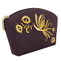 Косметичка "Птица". Фиолетовая с вышивкой, фотография 1. Интернет-магазин ЛАВКА ПОДАРКОВ