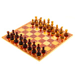 00802271-НП Янтарь ШАХМАТЫ "Дебют" 30*30см (фигуры классич.заливка)