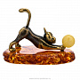 Статуэтка с янтарем "Кошечка игривая", фотография 3. Интернет-магазин ЛАВКА ПОДАРКОВ
