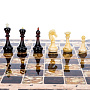 Шахматы с инкрустацией и фигурами из янтаря "Арабески-Марин" 56х56 см, фотография 3. Интернет-магазин ЛАВКА ПОДАРКОВ