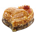 0046915/13*10*7см Янтарь Шкатулка "Сердечко среднее"(янтарная заливка) (00-00000521)