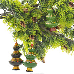 0021031 Хохлома Елочная игрушка "Елочка"70*45мм 84940070045