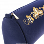 Косметичка "Листопад". Темно-синяя с золотой вышивкой, фотография 4. Интернет-магазин ЛАВКА ПОДАРКОВ