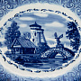 Тарелка сувенирная настенная "Пейзаж". Гжель, фотография 2. Интернет-магазин ЛАВКА ПОДАРКОВ
