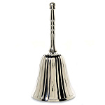 0011498-5,5*11см  КОЛОКОЛЬЧИК "Классический (ребристый)" 5,5*11см латунь серебрение