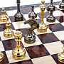 Современные подарочные шахматы с металлическими фигурами 48х48 см , фотография 11. Интернет-магазин ЛАВКА ПОДАРКОВ