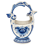 5286 Гжель Конфетница "Полет" 20*10*15см Авт. Исаев С.В. 