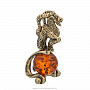 Статуэтка из бронзы с янтарем "Знаки зодиака. Козерог", фотография 1. Интернет-магазин ЛАВКА ПОДАРКОВ