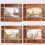 0034199/25*20см КАРТИНА НА ДЕРЕВЕ " Россия. Архитектура"  разные сюжеты