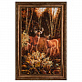 Картина янтарная "Олени" 38х65 см, фотография 1. Интернет-магазин ЛАВКА ПОДАРКОВ