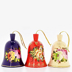 0032703 Сувенир КОЛОКОЛЬЧИК деревянный  ХОХЛОМСКОЙ