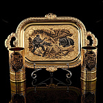 0044445 Златоуст НАБОР со стопками-гильзами, на подносе в П/У