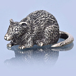 0023923 Бронза Статуэтка Сувенир "КРЫСА" 4*1,5см  (957)