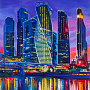 Картина "Москва-Сити" 60х90 см, фотография 2. Интернет-магазин ЛАВКА ПОДАРКОВ