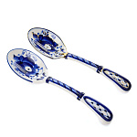 /кобальт Гжель ЛОЖКА  "Десертная" в ассортименте 