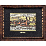 /17*22см  Офорт цветной "Москва. Васильевский спуск"