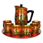 0021115/№1 Хохлома Набор д/кваса 8 пр.(Зол/хохл) 63710000008