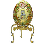 0023829 Традиции ФАБЕРЖЕ Сувенир ЯЙЦО пасх. с Богородицей РС-0668