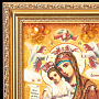 Картина янтарная "Икона Божией Матери Достойно есть", фотография 2. Интернет-магазин ЛАВКА ПОДАРКОВ