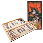 0059099 Настольные игры 2в1 НАРДЫ/ШАШКИ "Волки"60*30