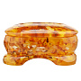 Шкатулка овальная из янтаря, фотография 3. Интернет-магазин ЛАВКА ПОДАРКОВ