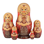 201124 МАТРЕШКА БОЯРЫШНЯ ПОТАЛЬ ,5 МЕСТ 18 см,