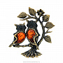 Статуэтка с янтарем "Совушки подружки на дереве", фотография 4. Интернет-магазин ЛАВКА ПОДАРКОВ