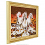 Картина янтарная "Кони" 30х40 см, фотография 6. Интернет-магазин ЛАВКА ПОДАРКОВ