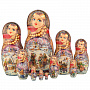 Матрешка "Гуляние. Зима" 10 мест, фотография 5. Интернет-магазин ЛАВКА ПОДАРКОВ