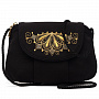 Сумка "Веер". Черная с золотой вышивкой, фотография 1. Интернет-магазин ЛАВКА ПОДАРКОВ
