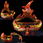 0022030 Хохлома Ковш "На дне морском" (6710)