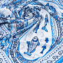 Платок шелковый "Белое море. Мезень" 90х90 см, фотография 3. Интернет-магазин ЛАВКА ПОДАРКОВ