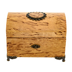 0063217 Нат.дерево МИНИ-ЛАРЕЦ для колец, карельская береза