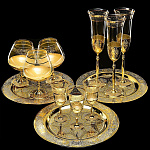  Златоуст питейный НАБОР "ПРАЗДНИЧНЫЙ" 3 персоны в ПУ (2места)