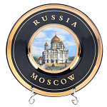 0027700-11см Сувенир ТАРЕЛКА  "МОСКВА" настольно/настенная в ассортименте