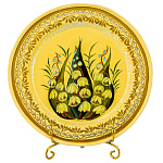 Поднос с авторской росписью 17х17 см