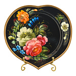 Поднос с авторской росписью 17х16 см