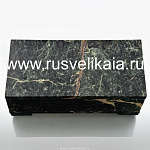 14872/П Нат.камень Шкатулка "Купюра" Змеевик шабры (2127)