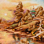 Картина янтарная "Храм у озера" 30х40 см, фотография 3. Интернет-магазин ЛАВКА ПОДАРКОВ
