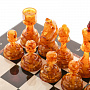 Шахматный деревянный ларец с янтарными фигурами, фотография 9. Интернет-магазин ЛАВКА ПОДАРКОВ
