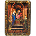 0040765/21*29см Икона подарочная"Сретение Господа нашего Иисуса христа"мор.дуб(RTI-503.m)