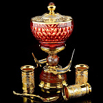 0033981 Златоуст Икорница в наборе "ДАРЫ МОРЯ. РУБИНОВОЕ ЦАРСТВО."  в П/У