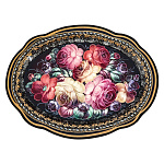 100598 Поднос с авторской росписью 30*23см АА76