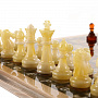 Шахматы с инкрустацией и фигурами из янтаря 34х34 см, фотография 7. Интернет-магазин ЛАВКА ПОДАРКОВ