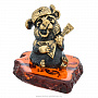 Статуэтка с янтарем "Медведь с балалайкой", фотография 2. Интернет-магазин ЛАВКА ПОДАРКОВ