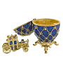 Пасхальное яйцо-шкатулка "Карета". Традиции Фаберже, фотография 2. Интернет-магазин ЛАВКА ПОДАРКОВ