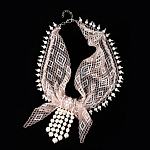 Колье из бисера и жемчуга "Шарфик"